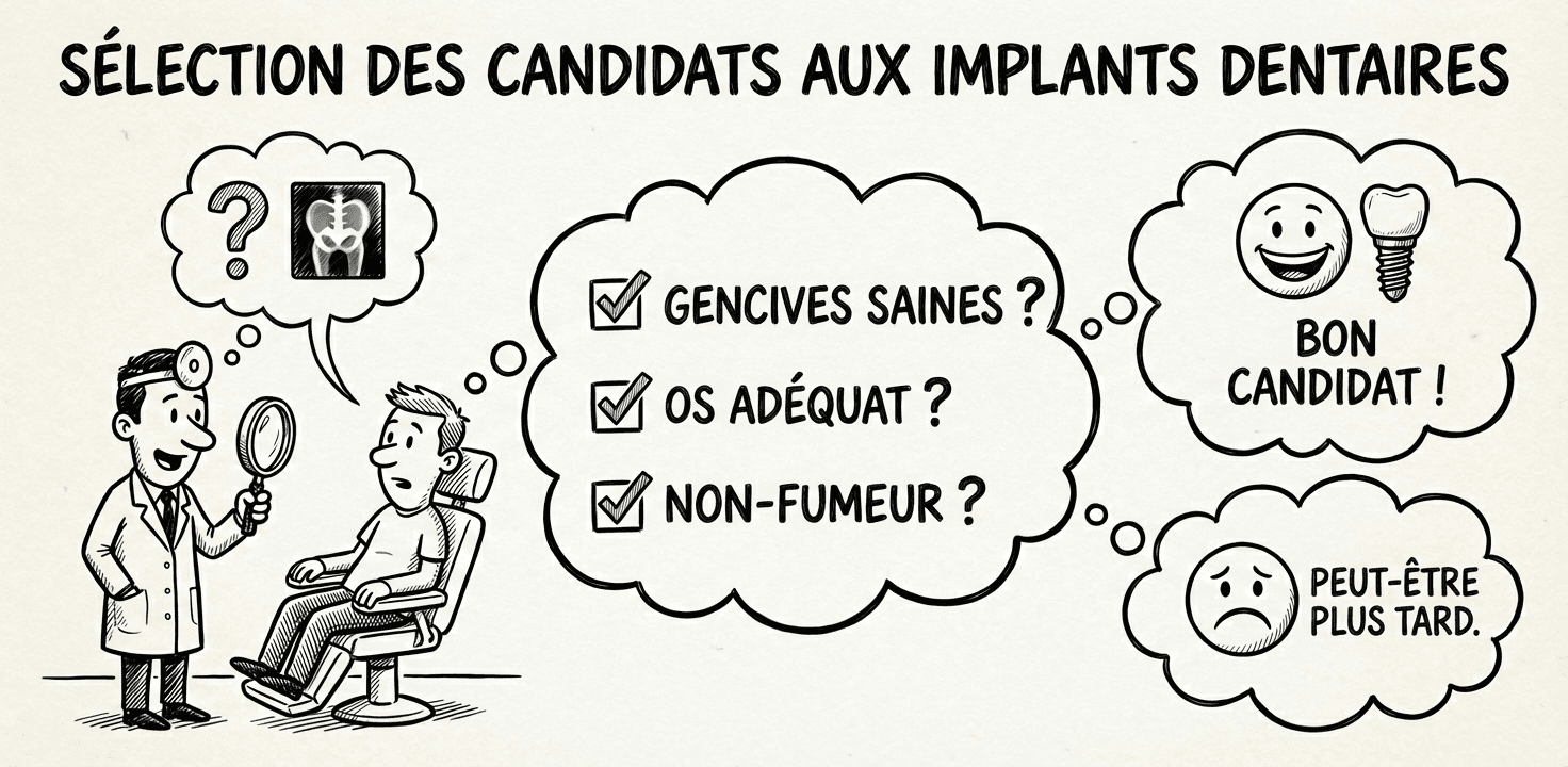 Critères de sélection des patients : identifier les candidats idéaux pour l'implantologie